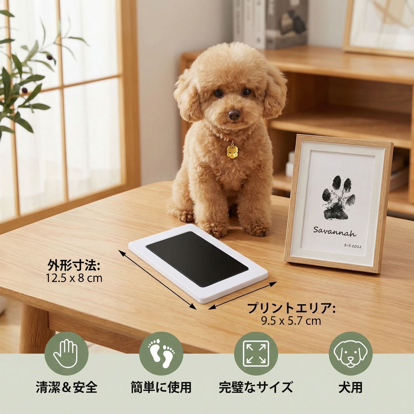 ペットの足形・鼻形記念キット – 犬用DIYメモリアルセット
