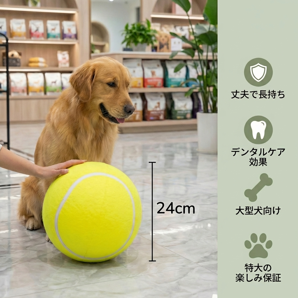 頑丈な大きなテニスボール 犬用おもちゃ