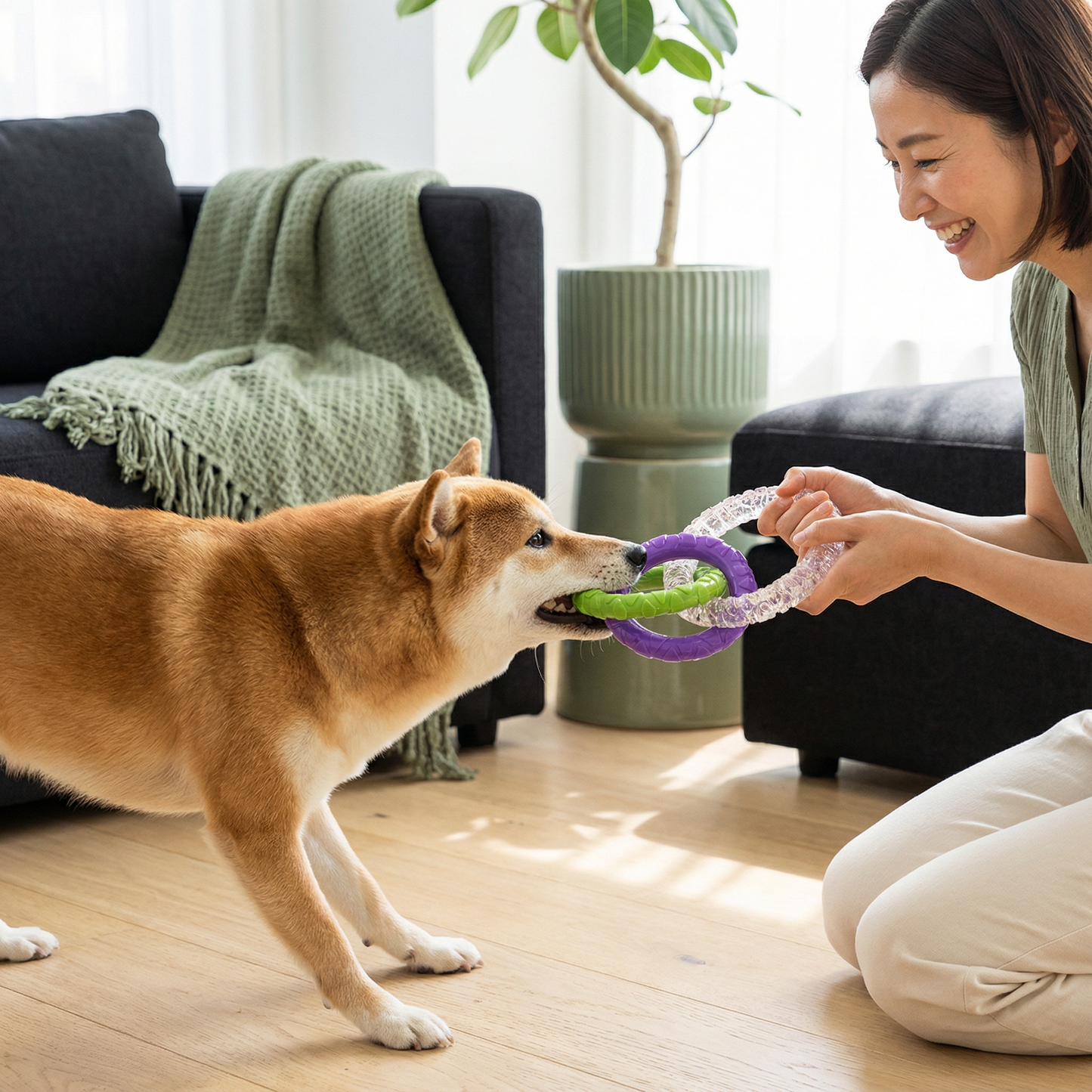 犬用 丈夫な引っ張りおもちゃ