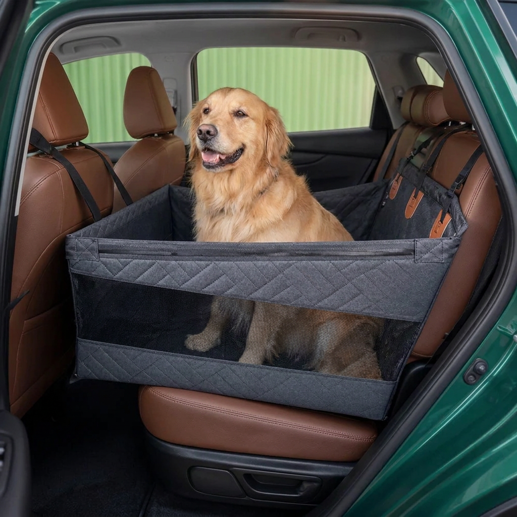犬用ハードボトム付きシングルカーシートエクステンダー