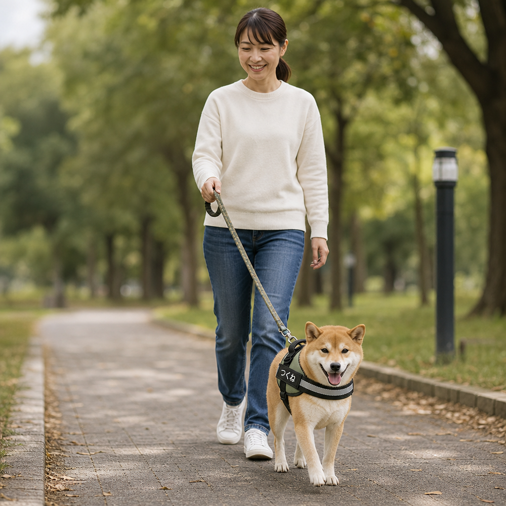 お散歩をもっと快適にする名入れ対応の引っ張り防止犬用ハーネス