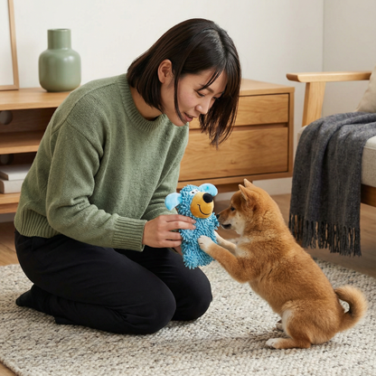 犬用カラーのくすぐるデンタルおもちゃ