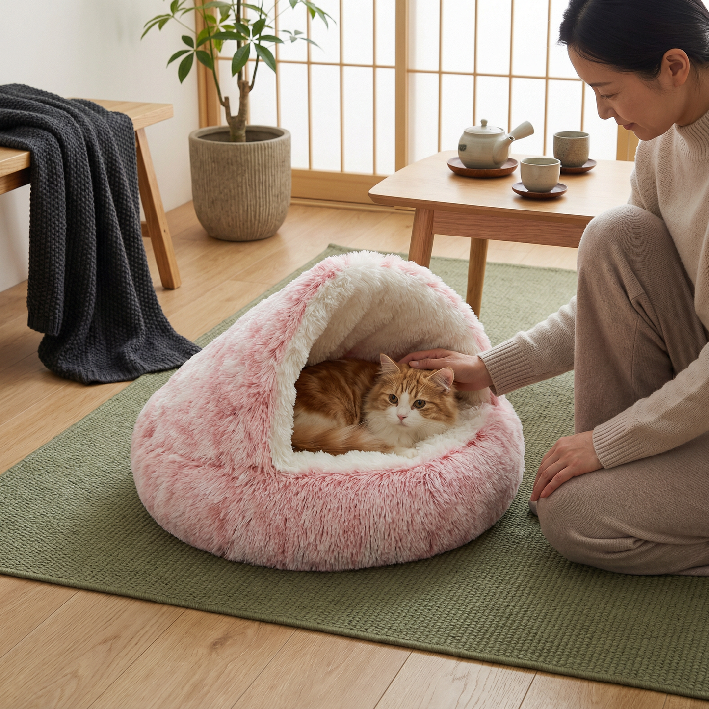 2in1 猫用ふわふわハウス