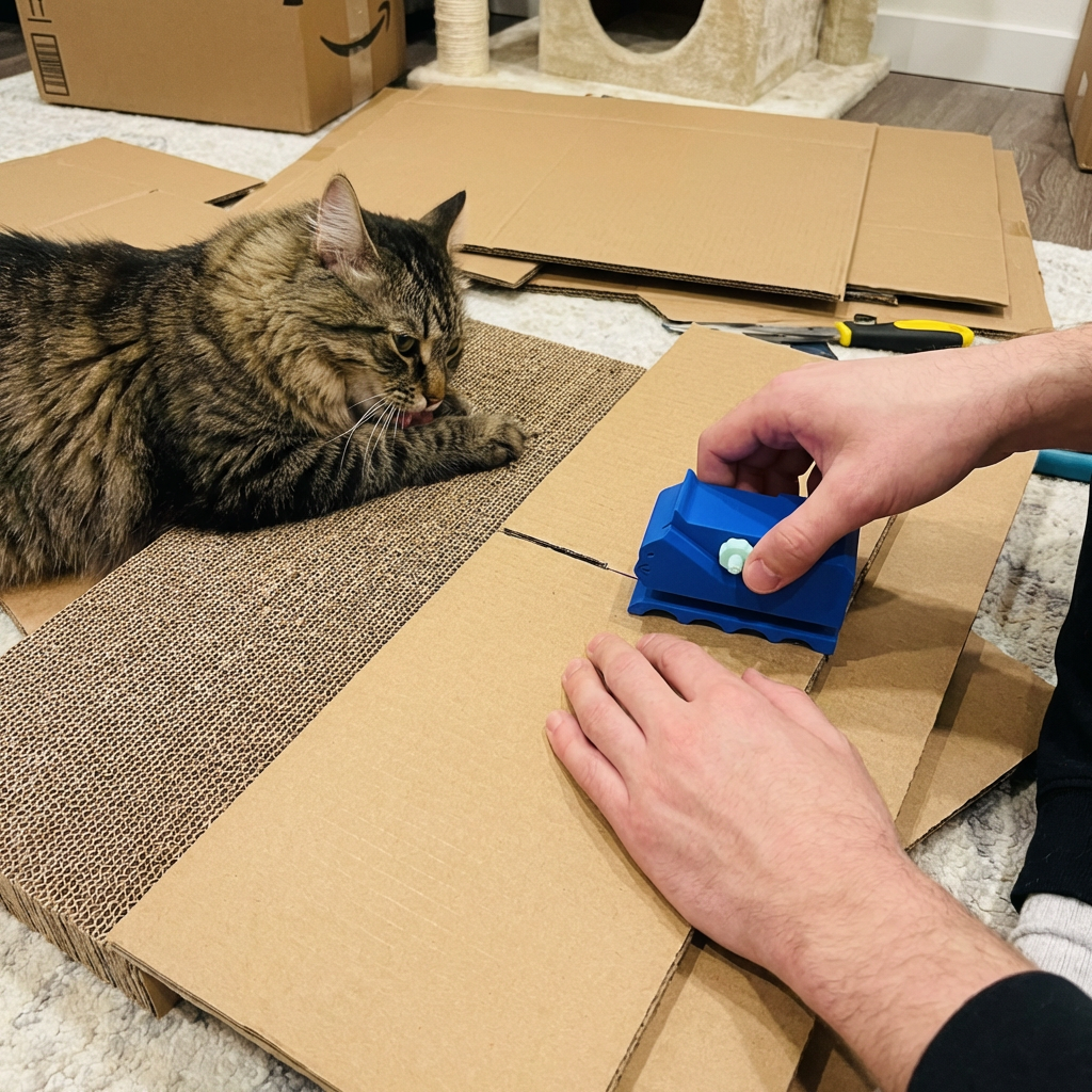 猫用段ボール爪研ぎプレートキット　自分で作成