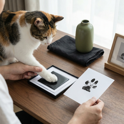 ペットの足形・鼻形記念キット – 猫用DIYメモリアルセット