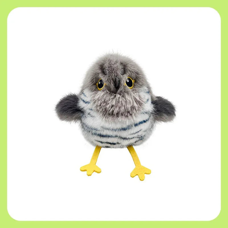 羽ばたきとさえずりの鳥型猫用おもちゃ