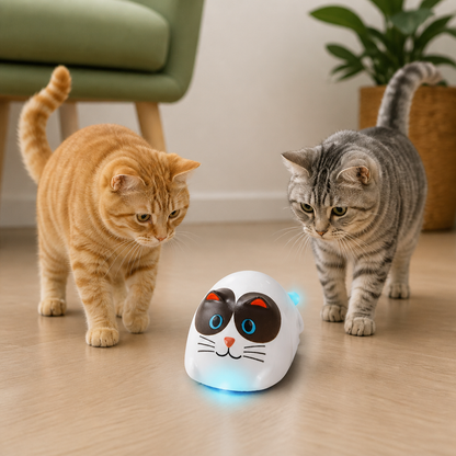 タッチ操作式スマートロボット型猫用おもちゃ