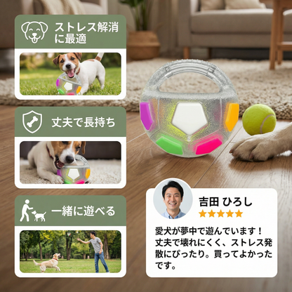 犬用 ストレス解消のための丈夫なおもちゃボール