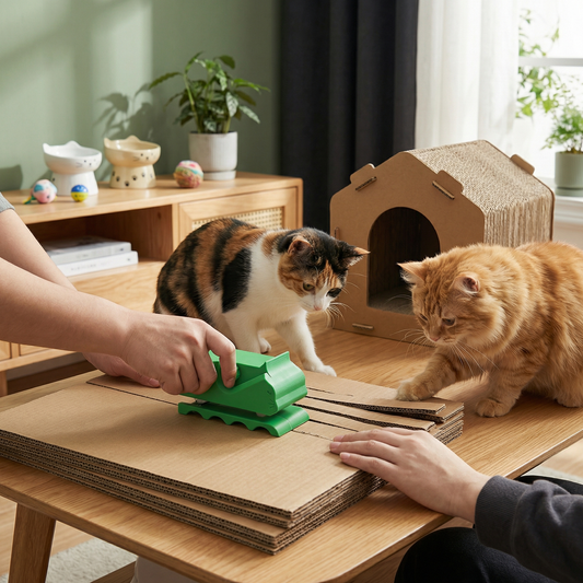 猫用段ボール爪研ぎプレートキット　自分で作成