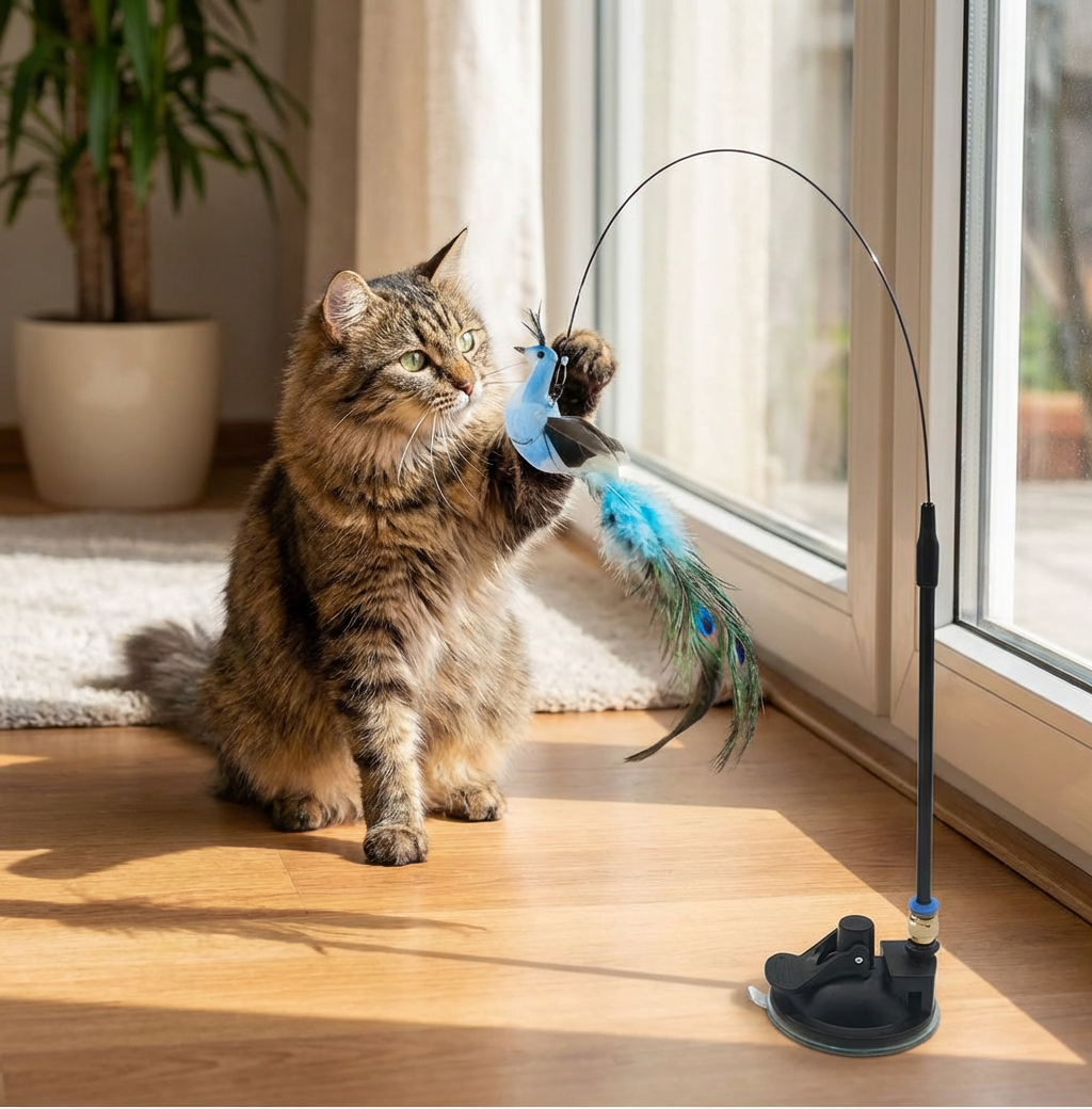 鳥のおもちゃ - インタラクティブな猫用おもちゃ