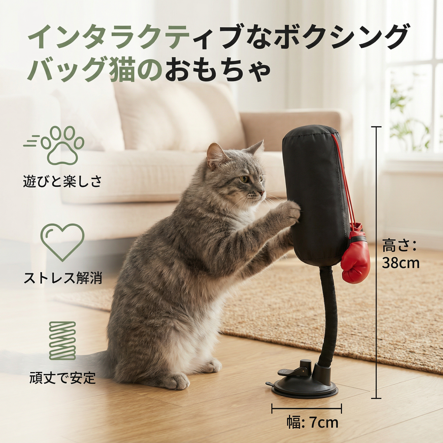インタラクティブなボクシングバッグ猫のおもちゃ