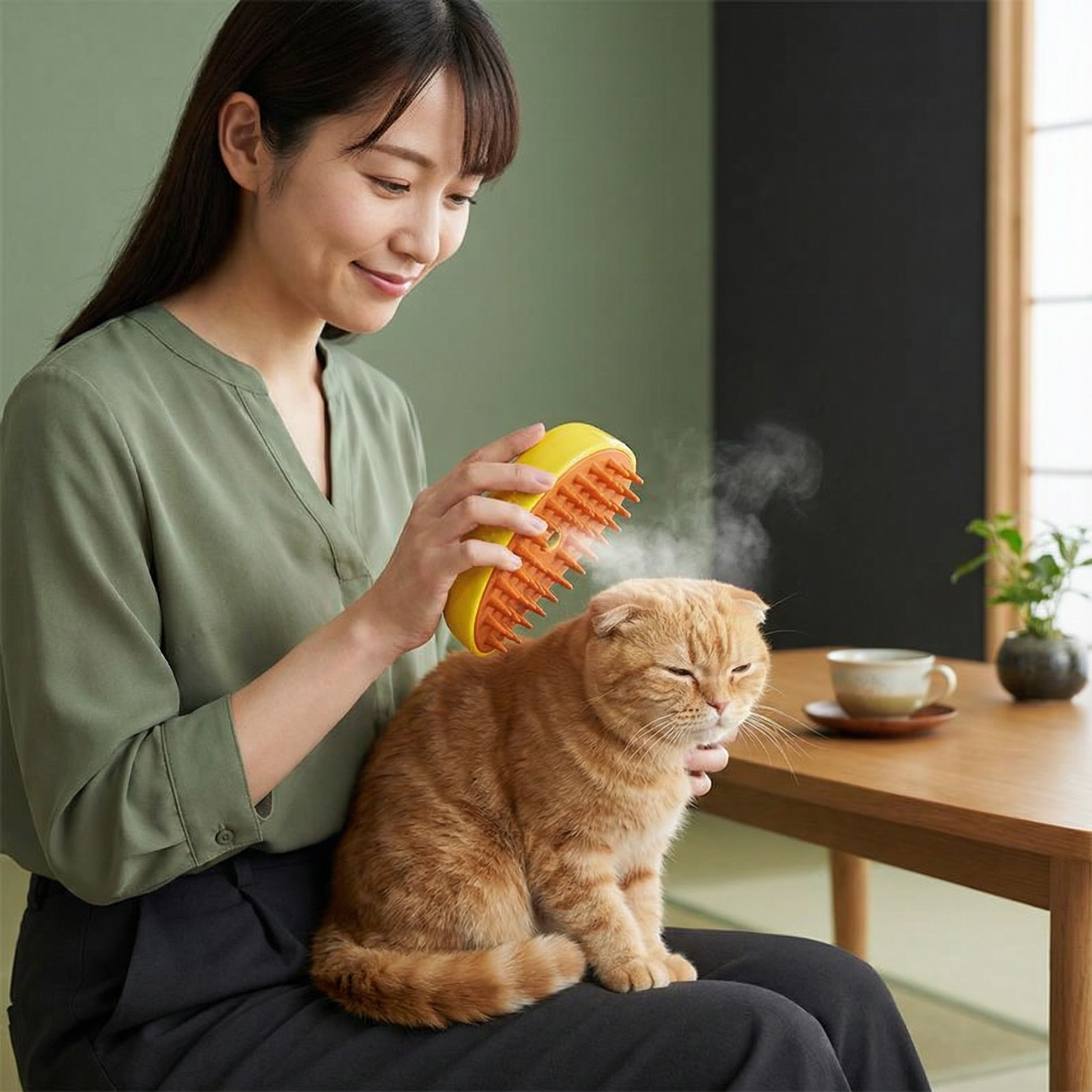 ペット用スチームブラシ
