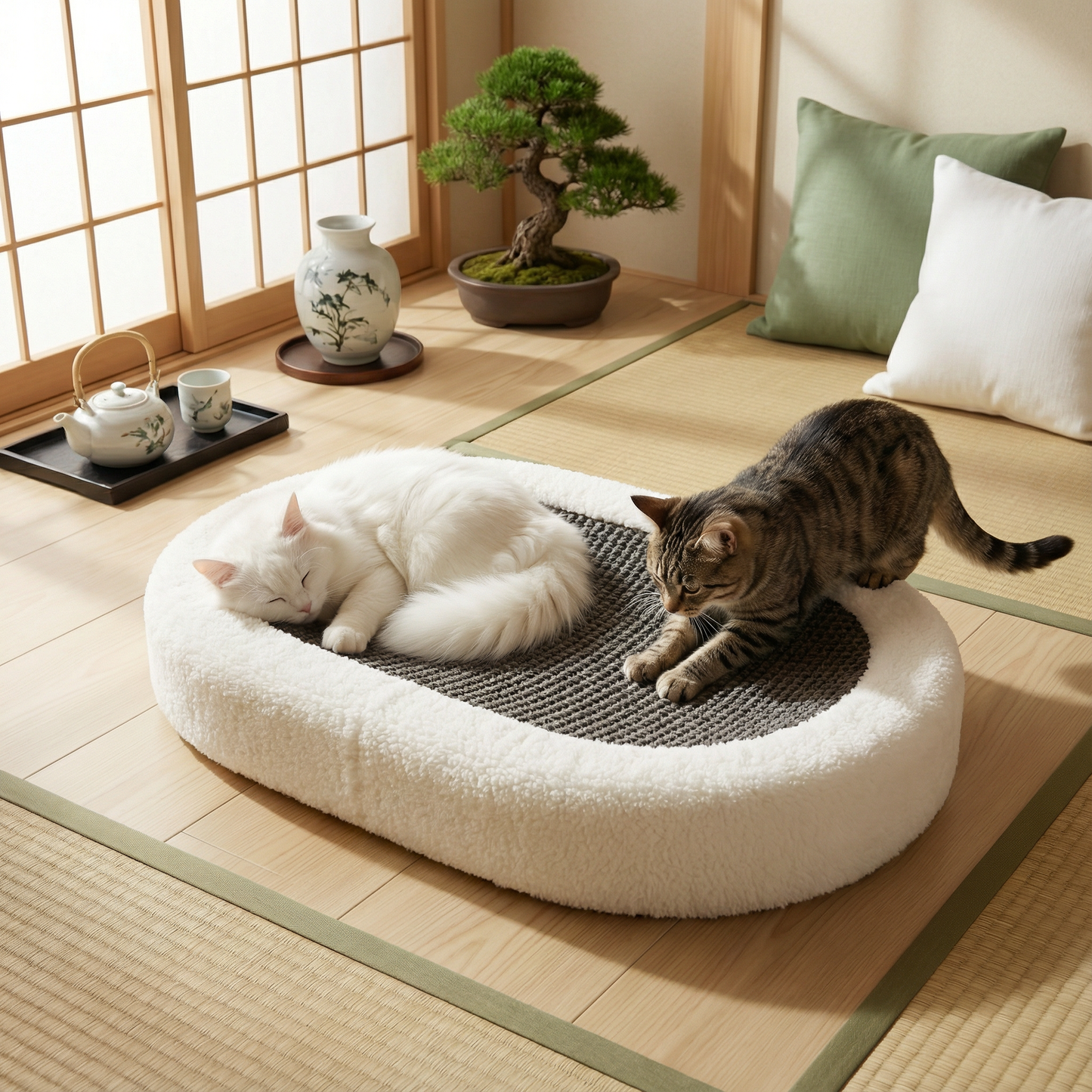 プレミアム猫用ベッドと爪研ぎプレート