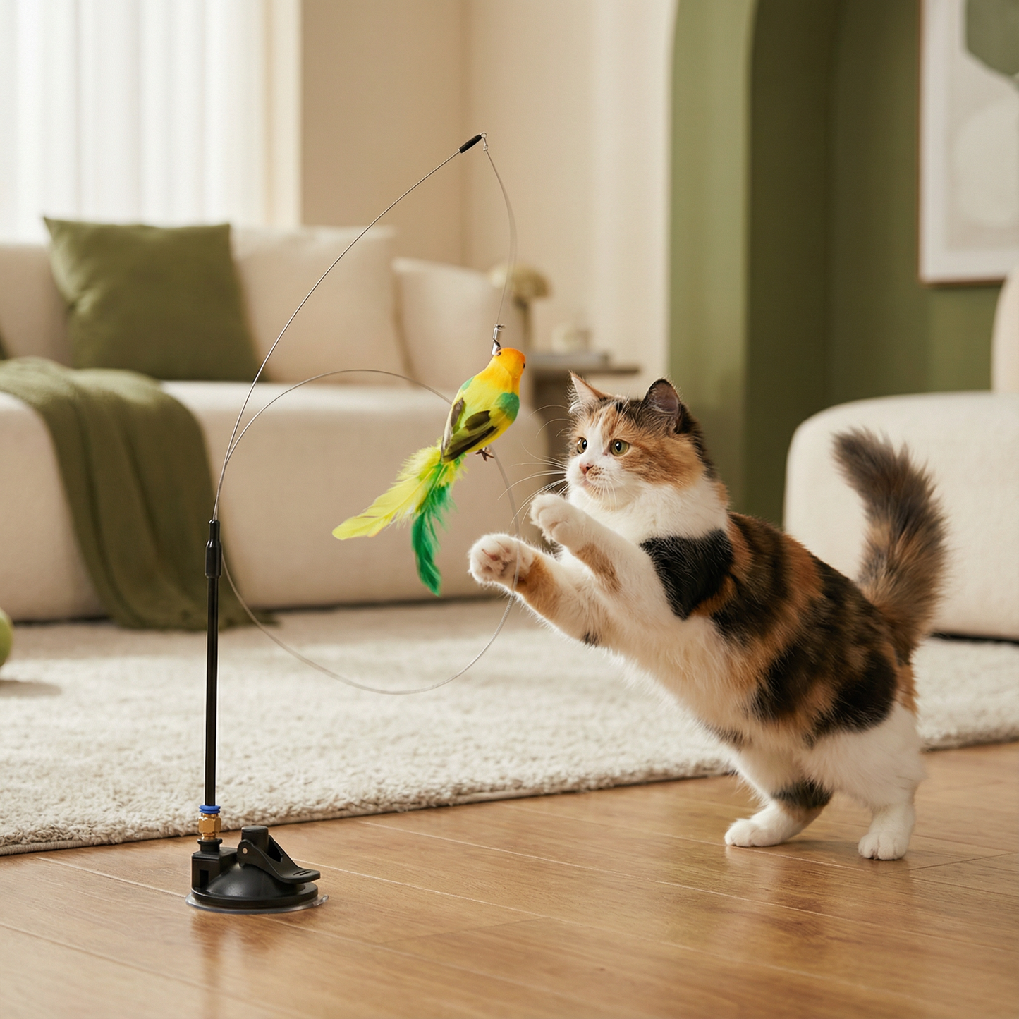 鳥のおもちゃ - インタラクティブな猫用おもちゃ