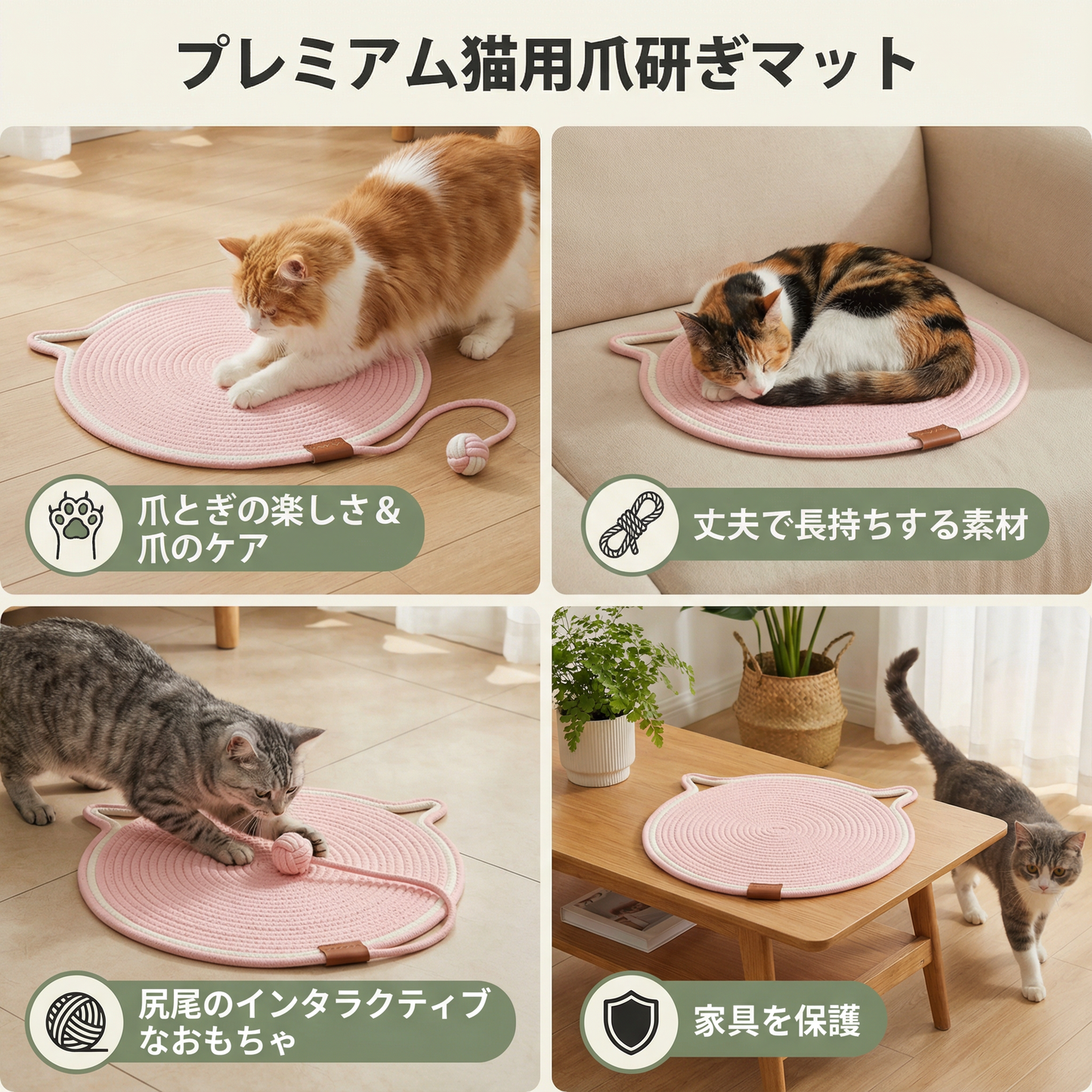 プレミアム猫用爪研ぎマット