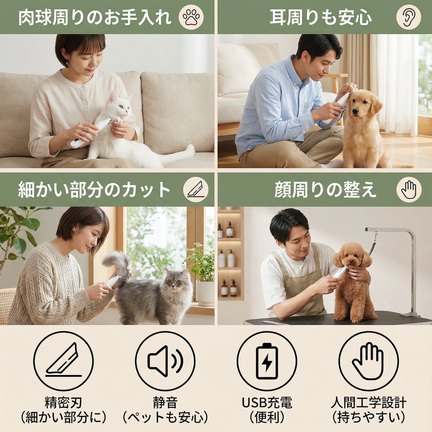 ペットの足のトリミング器