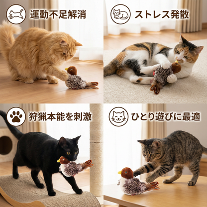 猫用さえずる鳥のおもちゃ
