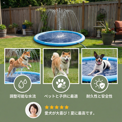 犬用噴水 - 夏のおもちゃ