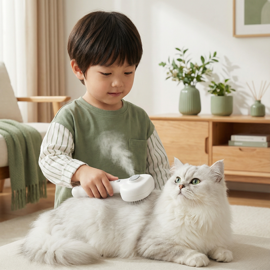 プレミアム猫用蒸気ブラシ