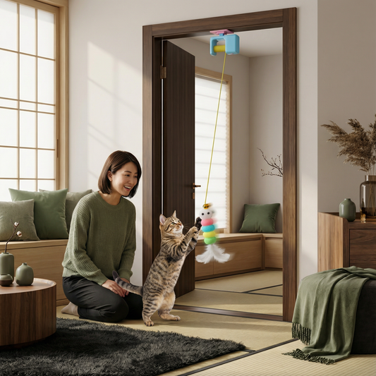 インタラクティブドアヨーヨー猫用おもちゃ 自動遊び機能付き